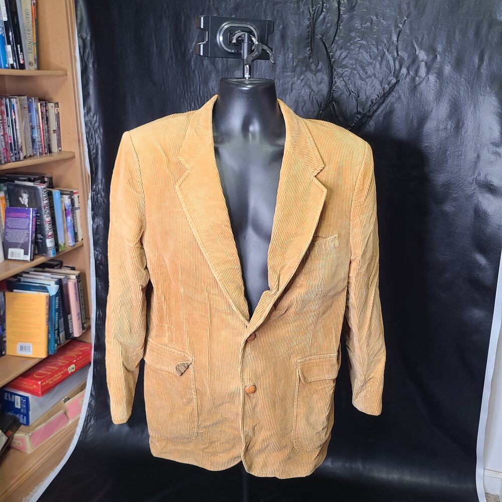 Vintage 70s tailored Manhattan corduroy blazer jacket size 44 regular